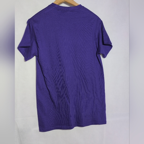 Gildan Bon Bon Vivant S Third Ear Purple Graphic T-Shirt - Picture 4 of 5